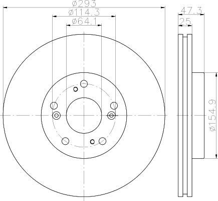 Textar 92257303 тормозной диск на HONDA CIVIC IX (FK)