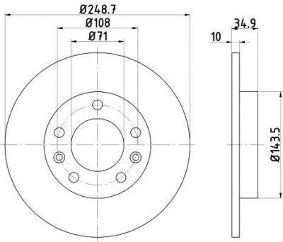 Textar 92269103 тормозной диск на PEUGEOT 308 SW II