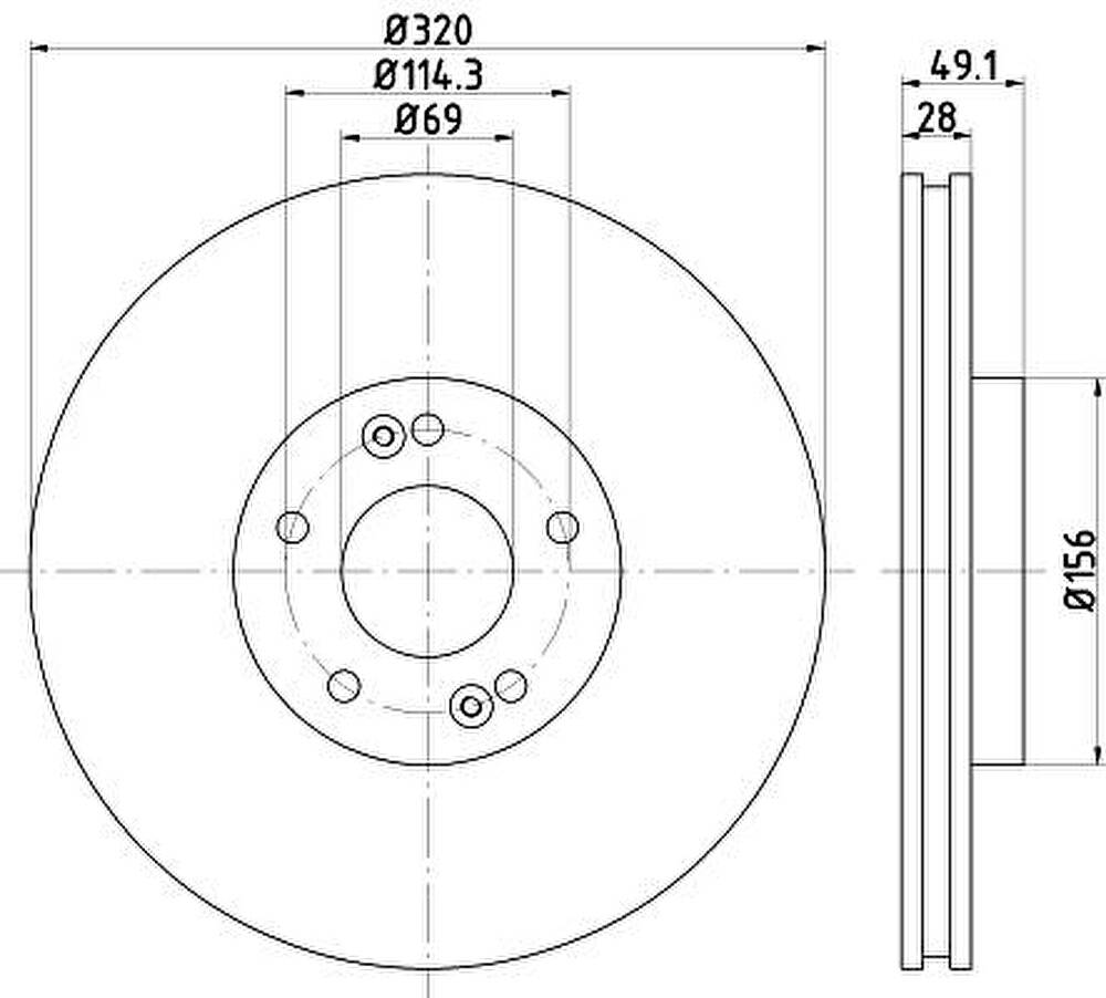 Textar 92281803 тормозной диск на HYUNDAI SANTA FE III (DM)