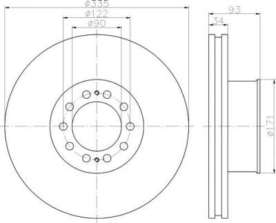 Textar 93138000 тормозной диск на MAN TGL