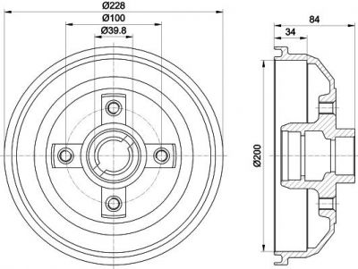 Textar 94009900 тормозной барабан на OPEL CORSA B (73_, 78_, 79_)