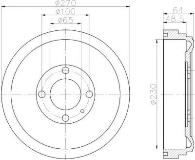 Textar 94012000 тормозной барабан на VW GOLF III (1H1)