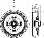Textar 94012300 тормозной барабан на VW PASSAT Variant (3A5, 35I)