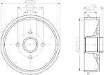 Textar 94013600 тормозной барабан на RENAULT 19 II (B/C53_)