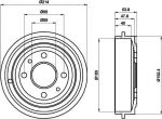 Textar 94014800 тормозной барабан на FIAT PUNTO (188)