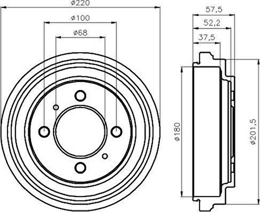 Textar 94020900 тормозной барабан на NISSAN SUNNY III Hatchback (N14)