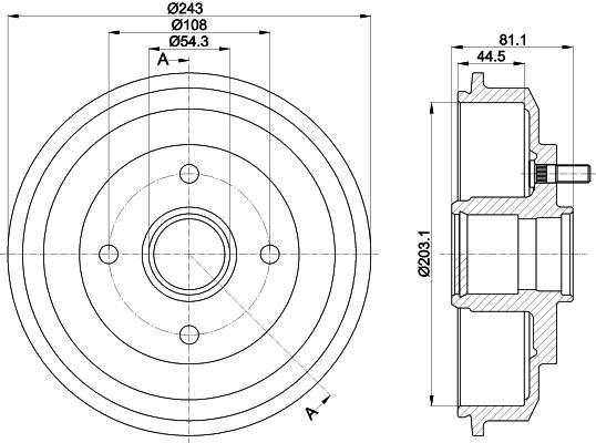 Textar 94022500 тормозной барабан на FORD FOCUS (DAW, DBW)