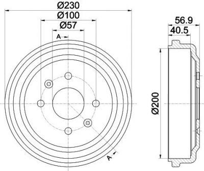 Textar 94032100 тормозной барабан на CHEVROLET AVEO седан (T200)