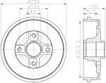 Textar 94033800 тормозной барабан на RENAULT TWINGO II (CN0_)