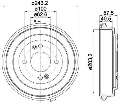 Textar 94035900 тормозной барабан на HYUNDAI i20 (GB)