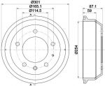 Textar 94037500 тормозной барабан на LAND ROVER DEFENDER Station Wagon (LD)