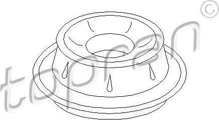 Topran 102 791 опора стойки амортизатора на VW GOLF III (1H1)