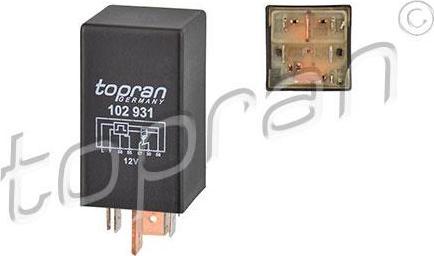 Topran 102 931 реле, система накаливания на VW LT 28-35 I автобус (281-363)
