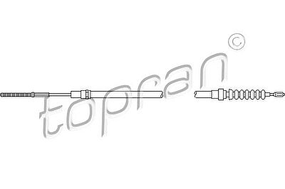 Topran 103 521 трос, стояночная тормозная система на VW PASSAT Variant (3A5, 35I)