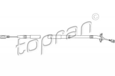 Topran 109 809 трос, стояночная тормозная система на MERCEDES-BENZ SPRINTER 2-t c бортовой платформой/ходовая часть (901, 902)