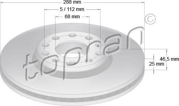Topran 110 420 тормозной диск на VW PASSAT Variant (3B6)
