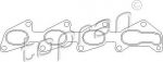 Topran 206 179 прокладка, выпускной коллектор на OPEL ASTRA H универсал (L35)