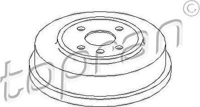 Topran 207 011 тормозной барабан на OPEL ASTRA H (L48)
