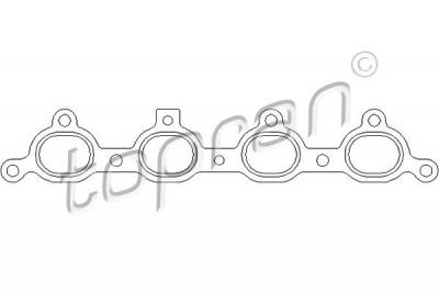 Topran 207 601 прокладка, выпускной коллектор на OPEL CORSA C (F08, F68)