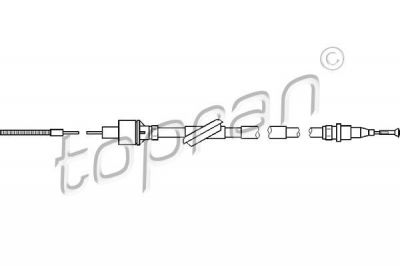 Topran 302 768 трос, управление сцеплением на FORD TRANSIT c бортовой платформой/ходовая часть (E_ _)