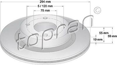 Topran 500 573 тормозной диск на HONDA ACCORD IV (CB)