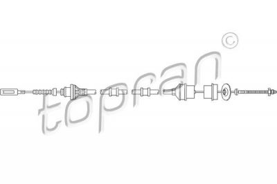 Topran 722 353 трос, управление сцеплением на PEUGEOT BOXER фургон (230L)