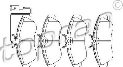 Topran 722 510 комплект тормозных колодок, дисковый тормоз на PEUGEOT BOXER фургон (230L)