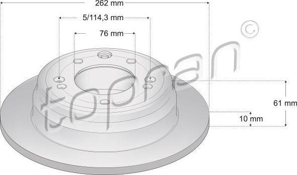 Topran 820 608 тормозной диск на KIA CEE'D SW (ED)