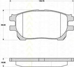 TRISCAN 8110 13073 комплект тормозных колодок, дисковый тормоз на TOYOTA PREVIA (MCR3_, ACR3_, CLR3_)