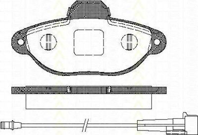 TRISCAN 8110 15176 комплект тормозных колодок, дисковый тормоз на FIAT PUNTO (176)