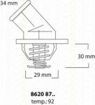 TRISCAN 8620 8792 термостат, охлаждающая жидкость на OPEL KADETT E кабрио (43B_)