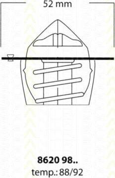 TRISCAN 8626 15007 датчик, температура охлаждающей жидкости на ALFA ROMEO 147 (937)