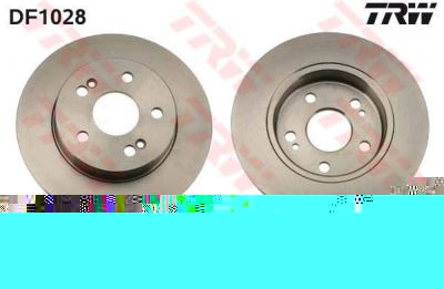 TRW DF1028 Диск тормозной зад. не вент. RENAULT Scenic 1,9/2,0L 99-03 (265x10,5mm) (7701205846)