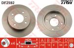 TRW DF2592 Диск тормозной задн. Nissan Almera N16E PRIMERA P10 P11 258x10mm (4320699J01)