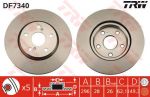 TRW DF7340 Диск тормозной передний Lexus IS 05- 296x28mm (4351230310)