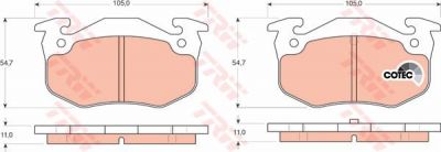 TRW GDB1305 Колодки задние CITROEN XSARA 97-05/PEUGEOT 206/RENAULT MEG. (425257)