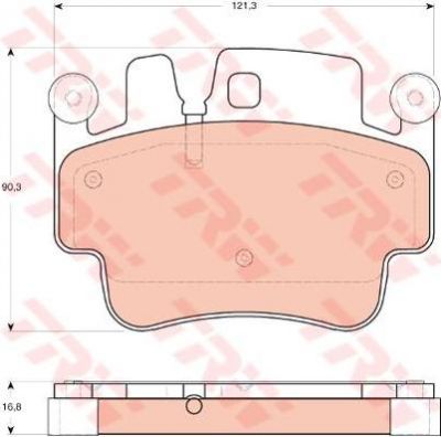 TRW GDB1742 комплект тормозных колодок, дисковый тормоз на PORSCHE BOXSTER (987)