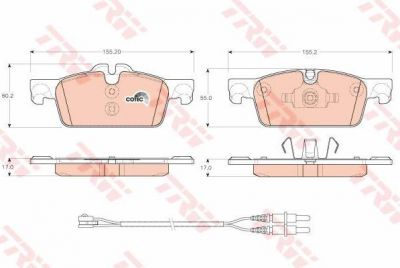 TRW GDB1929 Колодки передние PEUGEOT 508 (4254A6)