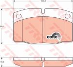 TRW GDB199 Колодки передние 8кл DAEWOO NEXIA OP VecA 1.4 88-92 OmA 1.8 87-91 CorA (1605870)