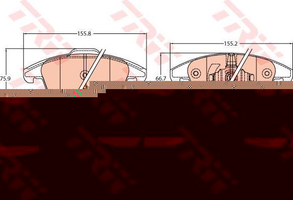TRW GDB2092 Колодки передние FORD MONDEO V, S-MAX, GALAXY 2014- GDB2092
