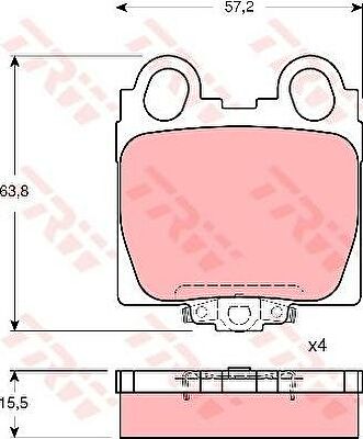 TRW GDB3233 Колодки задние LEXUS GS/IS/SC -05 (446630190) TRW GDB3233 Колодки задние LEXUS GS/IS/SC -05 (446630190)