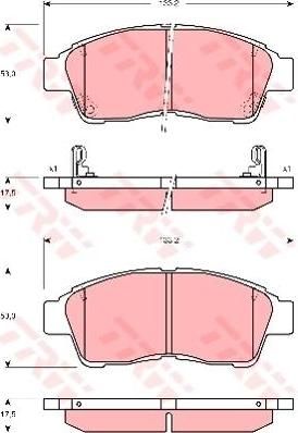 TRW GDB3300 GDB3300 Колодки диск. TOYOTA COROLLA (_E11_) 04/97 - 01/02 0446512593