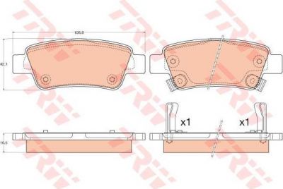 TRW GDB3576 GDB3576_колодки дисковые задние! Honda CR-V IV 2.0/2.4 12>