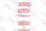 TRW GDB4137 Колодки тормозные JEEP COMMANDER 3.0-5.8 05-/GRAND CHEROKEE 2.7-5.7 00- задние (5080871AA)