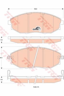 TRW GDB4179 Колодки передние CHEVROLET Epica 06- (96952179)