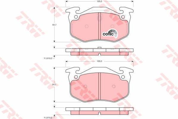 TRW GDB905 Колодки тормозные дисковые задние CITROEN ZX,RENAU