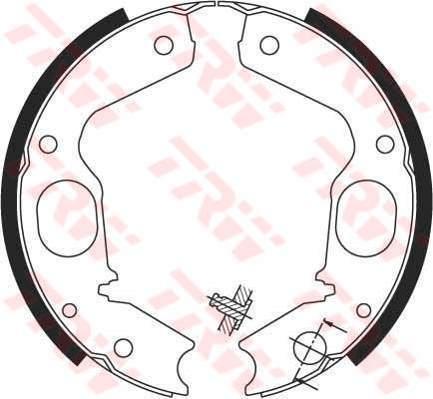 TRW GS8695 Колодки тормозные стояночного тормоза MITSUBISHI PAJERO 90-- SPACE GEAR 89-- SPORT 98-- (MB618914)