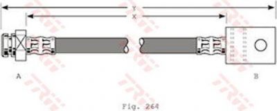 TRW PHA363 тормозной шланг на NISSAN VANETTE CARGO фургон (HC 23)