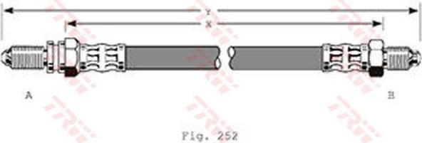 TRW PHC280 тормозной шланг на FORD FIESTA IV (JA_, JB_)
