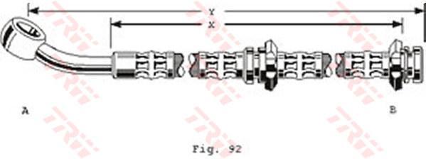 TRW PHD160 тормозной шланг на NISSAN LAUREL (JC31)